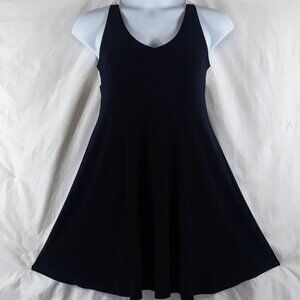 Gabby Skye Women's Black /White Sleeveless Crochet Summer Mini Dress Size M